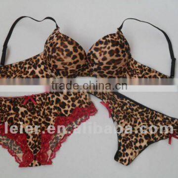 fancy double push-up bra set