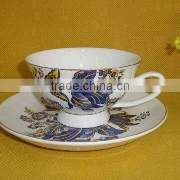 "Pinsun" Flower Design,ceramic Coffee Mug,ceramic Coffee Cup and Saucer,ceramic Coffee Cup