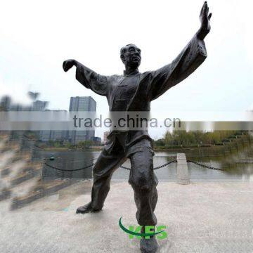 Bronze shadowboxing sculpture