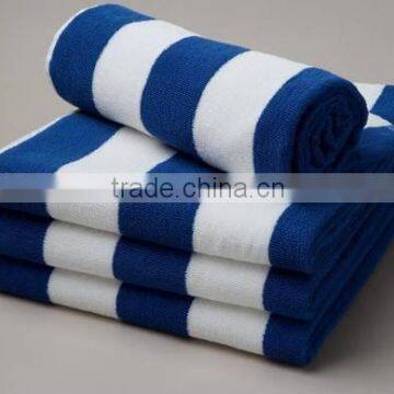 100% Cotton Terry Towels , Cabana Stripe Beach towel