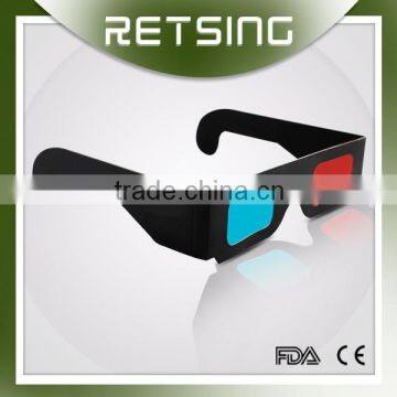 Black Frame Red Cyan Blue 3d Paper Glasses in Black photo-4