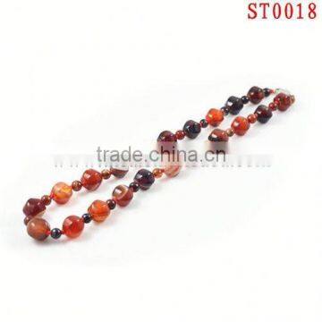 ST0018 2013 Dream onyx colorful eyecatching style semi precious stone natural necklace