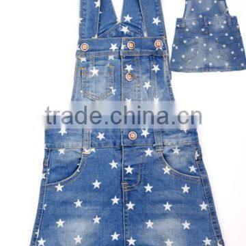 2016 kids Jeans for girl children denim dress Denim latest jeans tops