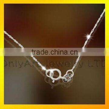 Fashional 2016 women necklace jewelry sterling silver wedding necklace