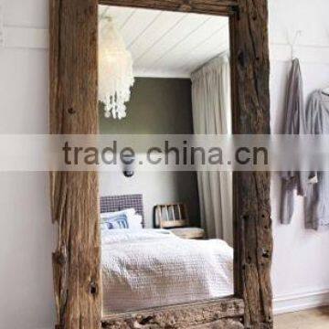 Retro Natural Wooden Live Edge Dressing Mirror