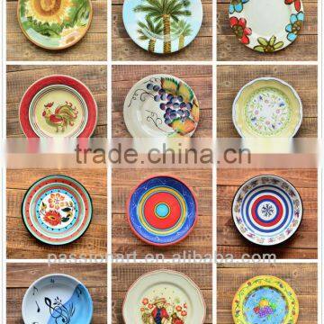 Art design Ceramic Plates Round Corner