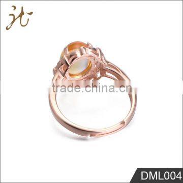 Fashion high quality gold color sterling silver rings