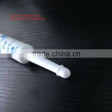 Plastic tube cosmetic make up with long nozzle