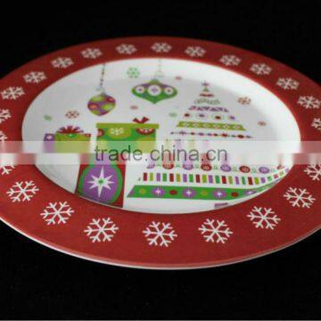 Christmas melamine rim plate 13.8 inch