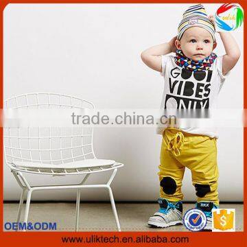 2016 Manufacturer new arrival child clothes for 2 pieces fashion baby boy clothing set wholesale summer kids clothes(ulik-SC099)