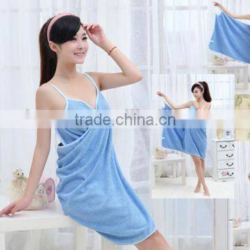 100% pure cotton top qulity sexy lady magic wearable bath towel