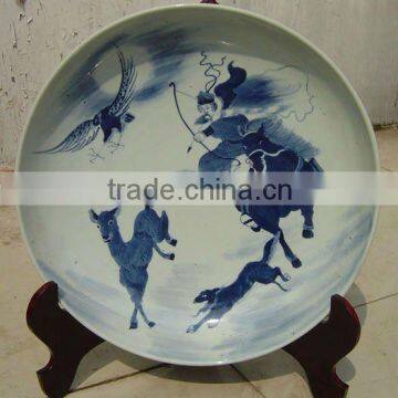 Chinese antique Blue and White ceramic tray