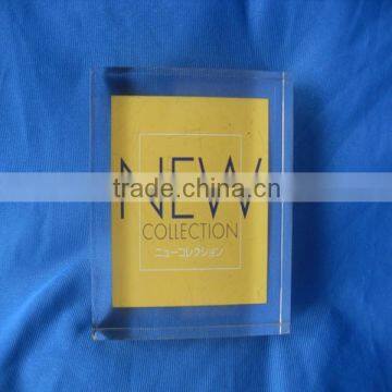 business gift plastic crafts, logo brand name block frame