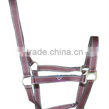 Nylon Halter Grey Maroon silver zari