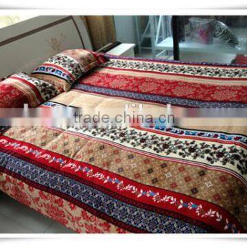 3 pcs 100% polyester print flannel/coral fleece blanket/throw with brightr color