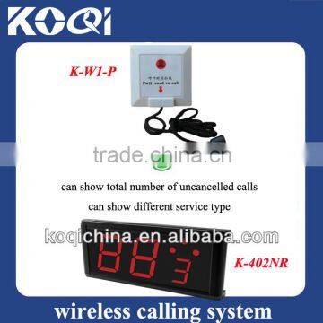 Wireless restaurant paging system with portable receiver