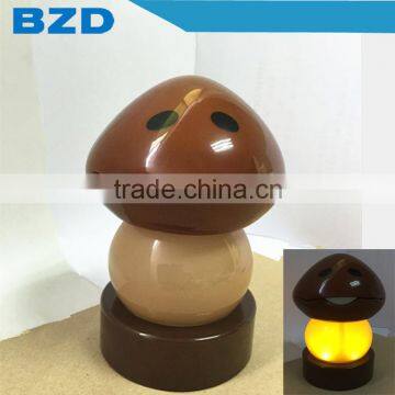 New Promotional Creative Design Cartoon Mushroom Push Control Indoor Mini Battery Operated Mushroom LED Table Lamp