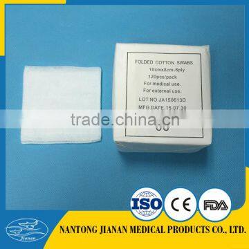 surgical non-sterile gauze swab/gauze pad/gauze sponge/compresses gauze factory with CE ISO,FDA,surgical cotton gauze