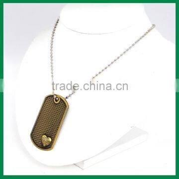 Laser Engraved Heart Dog Tag Necklace photo-3