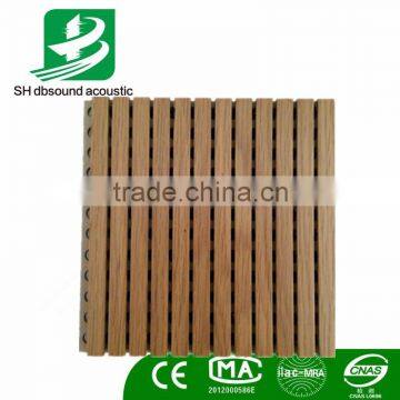 Anti Sound Wall Panel Wooden And Grooved Acoustic Wall And Ceiling Panels