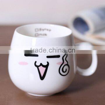 porcelain decaled promotion mug QQ phiz milk cup