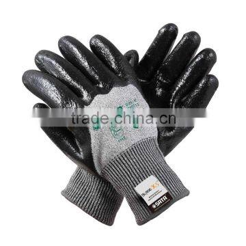 [Gold Supplier] HOT ! 13 gauge smooth nitrile 3/4 coated oil resistant gloves cut resistant gloves