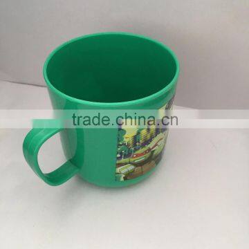 plastic mug with cute logo printing