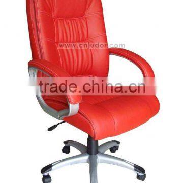 Red PU leather swivel chair K-8315