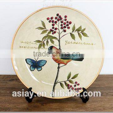 Japanese and Chinese Style Ceramic Tableware Underglaze Color Plate Saucer Quality Wind Creative Dish Deep photo-4