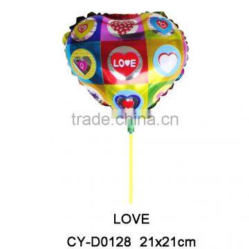 2016 Heart shape cup stick foil balloon LOVE balloon for Birthday wedding party anniversary