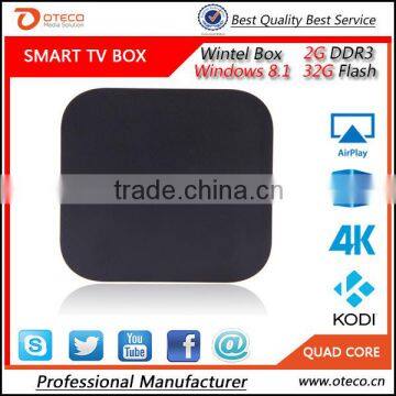Wintel TV Box mini pc W8 Windows8.1 Dual OS Intel wintel w8 Android 4.4 Z3735F Quad Core 64Bit TV Box 2G/32G Bluetooth 4.0