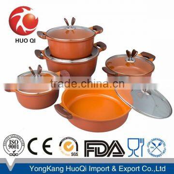 Die-casting aluminum ceramic non-stick casserole cookware set