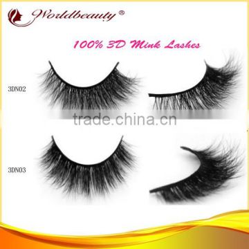 hot sell mink fur strip eyelash custom made false eyelash 3D mink strip eyelash