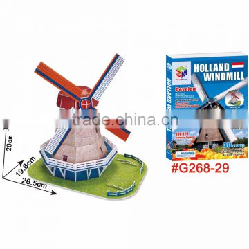 Holland Windmill famous building 3D jigsaw puzzle souvenir gift