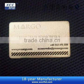 Hot sales Custom shape metal business gift card