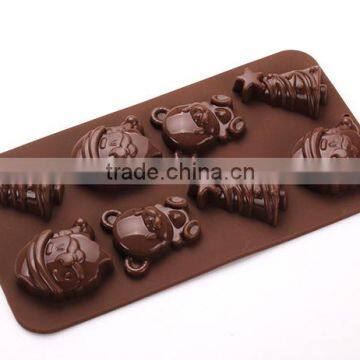 100% food grade great quality santa silicone chocolate mold