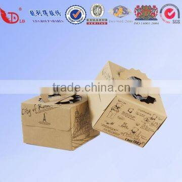 Recycled Materials Feature and Hand-held Kraft Paper Cake Box,cute Paper Cake Box photo-2