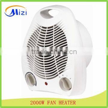 2000W electric fan heater with New PP plastic body,pure white