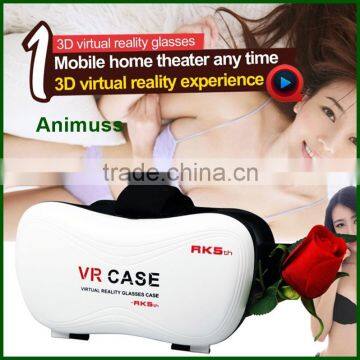 VR Case 5th headmount 3D Glasses Virtual Reality 3d glasse Headset for Mobile Phone with bluetooth remote controller II