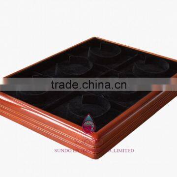 Fancy 6cps Wooden Jewelry Bangle Tray for Display photo-4