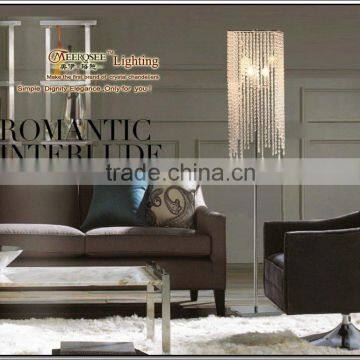 2013 Modern Designer Floor Lamps, Chrome Base Hanging Waterford Crystal Floor Lamp FL10008-L3