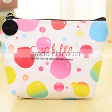 Hot sale color printing PU leather coin purse china factory