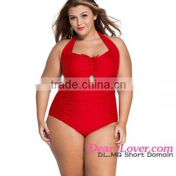 Solid Red girls Plus Size open hot sexyi photo image bikini swimwear