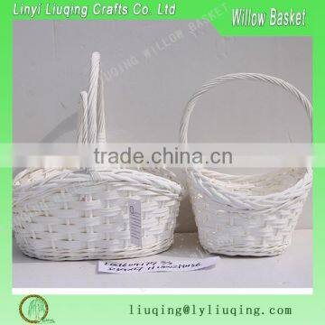 Round gift wicker baskets for flowers &fruit