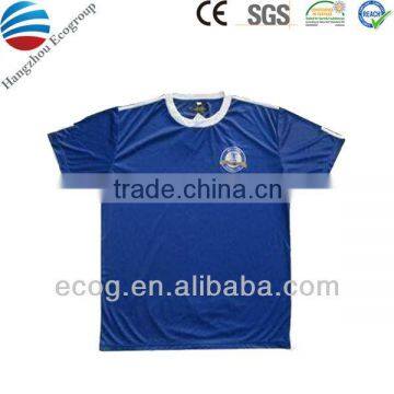 Men's Sports Shirt, Made of 100% Polyester Fast-Dry, with Taping and Heat Transfer Logo