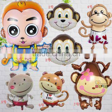 Monkey balloon foil helium balloons, animal balloon