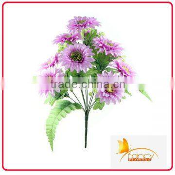 10 heads purple rainbow gerbera daisy flower