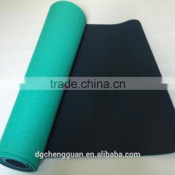 unique green color mat tpe material washable yoga mat