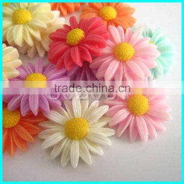 Resin Cabochons Flower ,Headband Plastic Flower