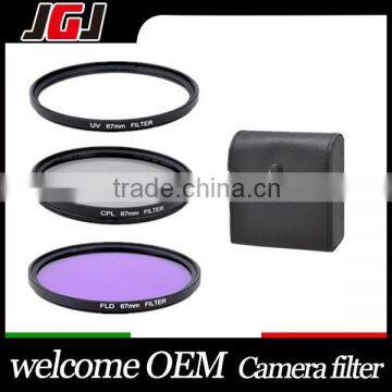 Filter For Nikon D5200 D3200 For Canon 20D For Sony A300 67mm Camera UV+CPL+FLD Filter Set